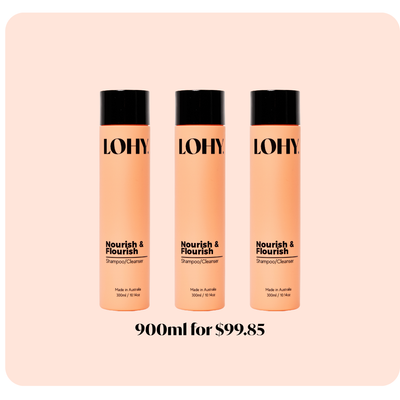 3x Shampoo 300ml Bottles substitue for 800ml Pouch