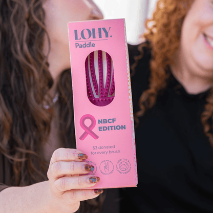 LOHY. PINK PADDLE BRUSH IN BOX